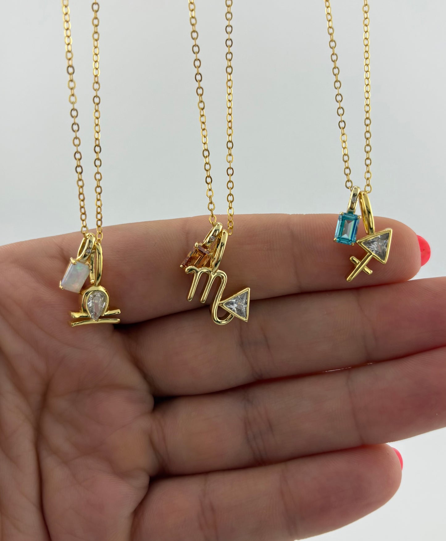 July - Dec Zodiac x Birthstone Necklace