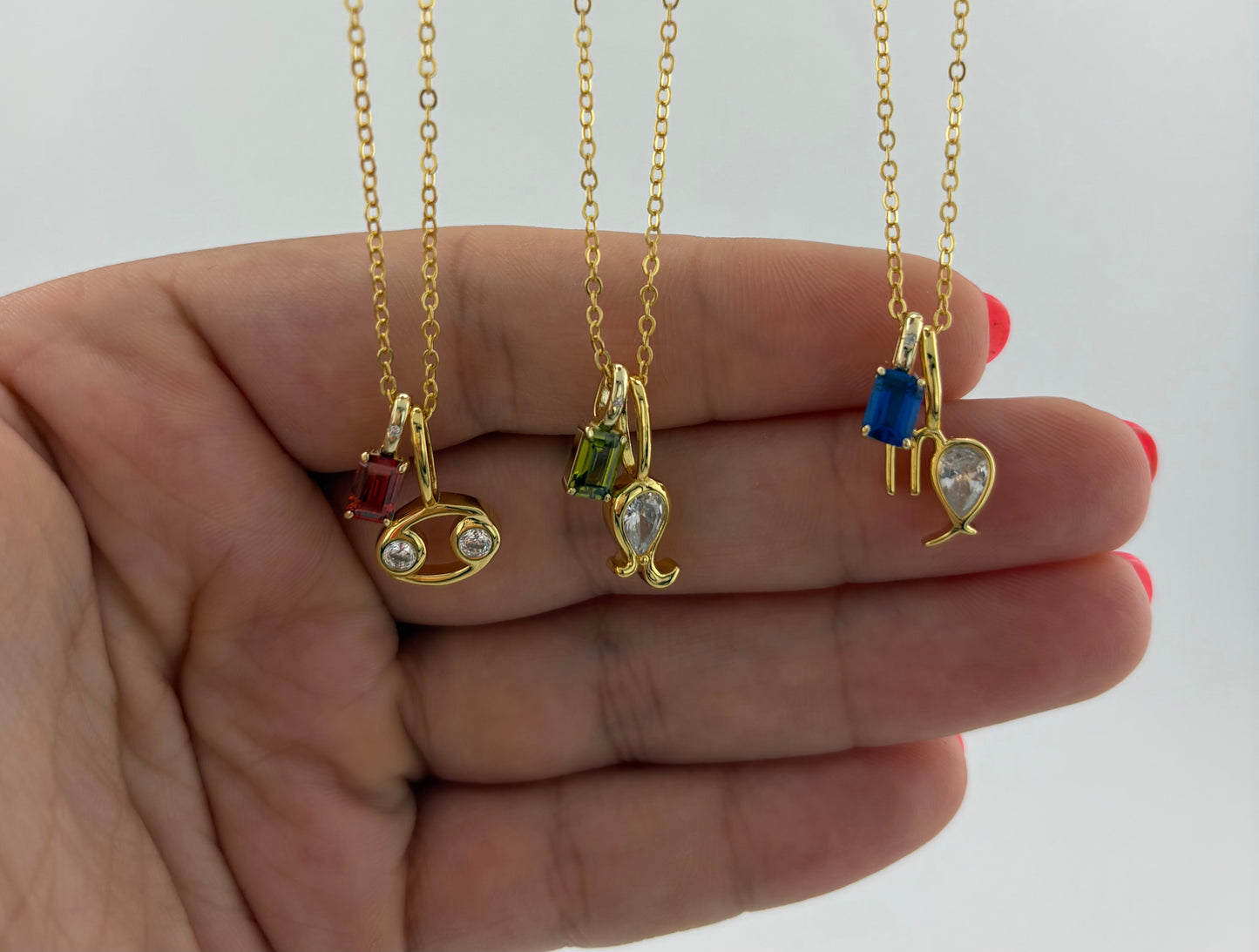 July - Dec Zodiac x Birthstone Necklace