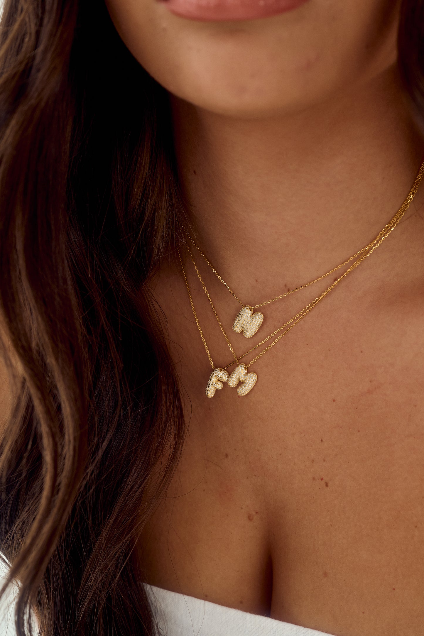 BUBBLE initial necklace