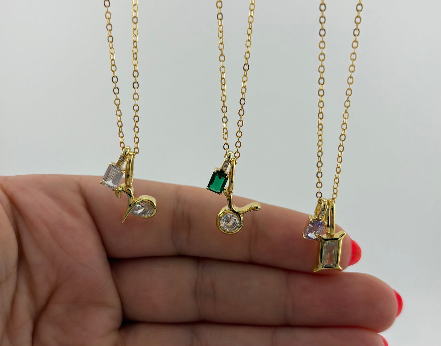 Jan - June Zodiac x Birthstone Necklace