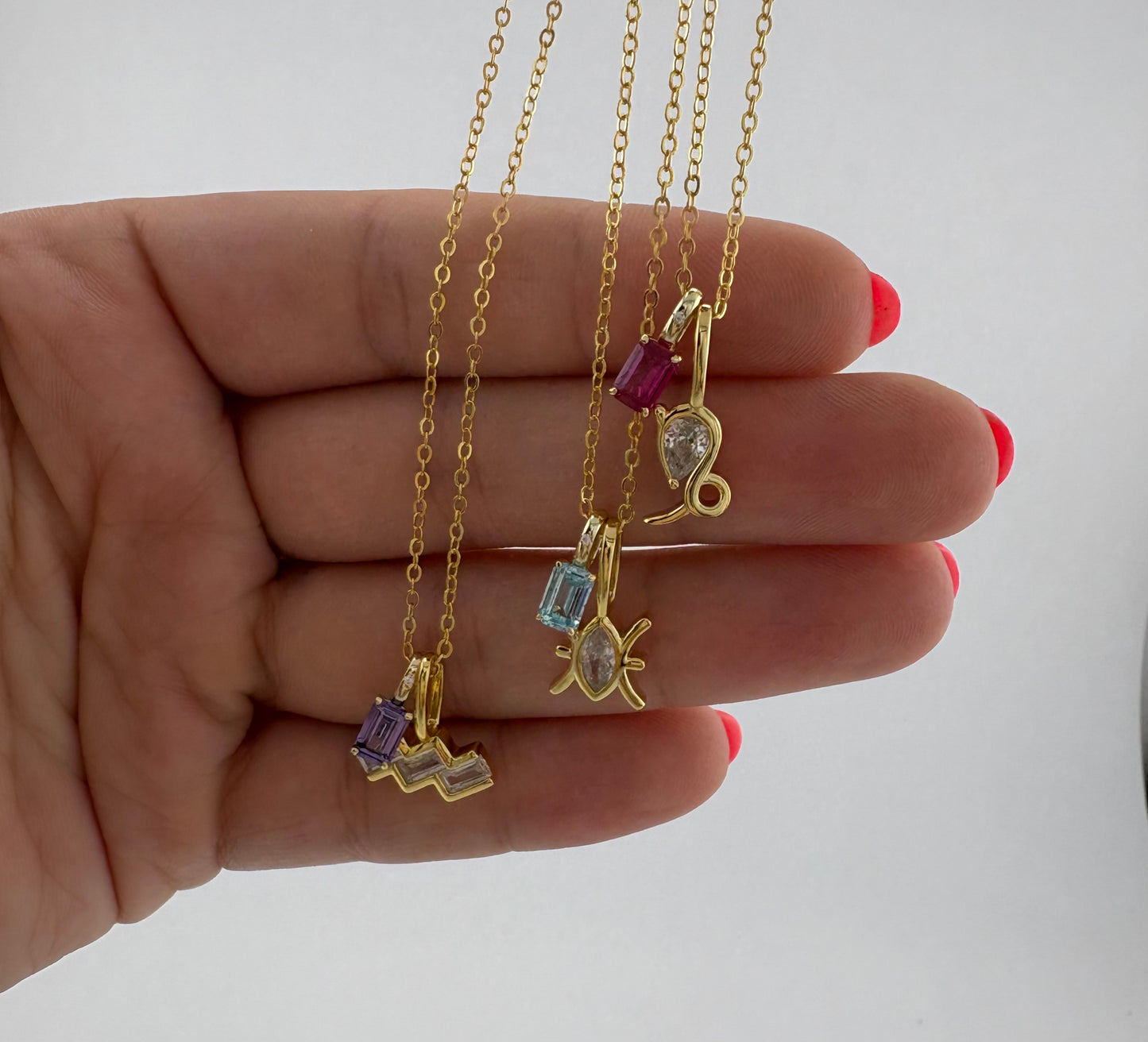 Jan - June Zodiac x Birthstone Necklace