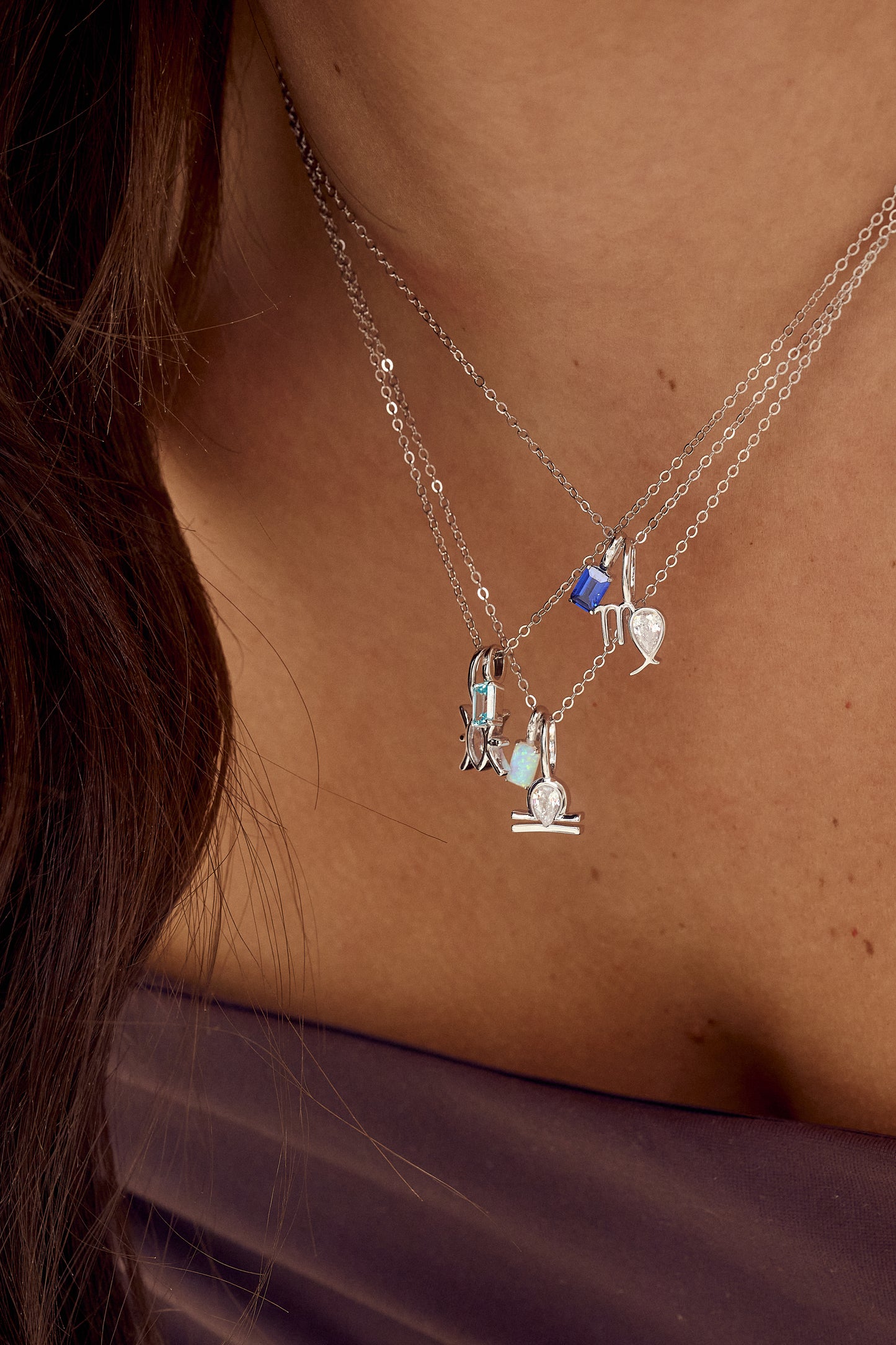 July - Dec Zodiac x Birthstone Necklace