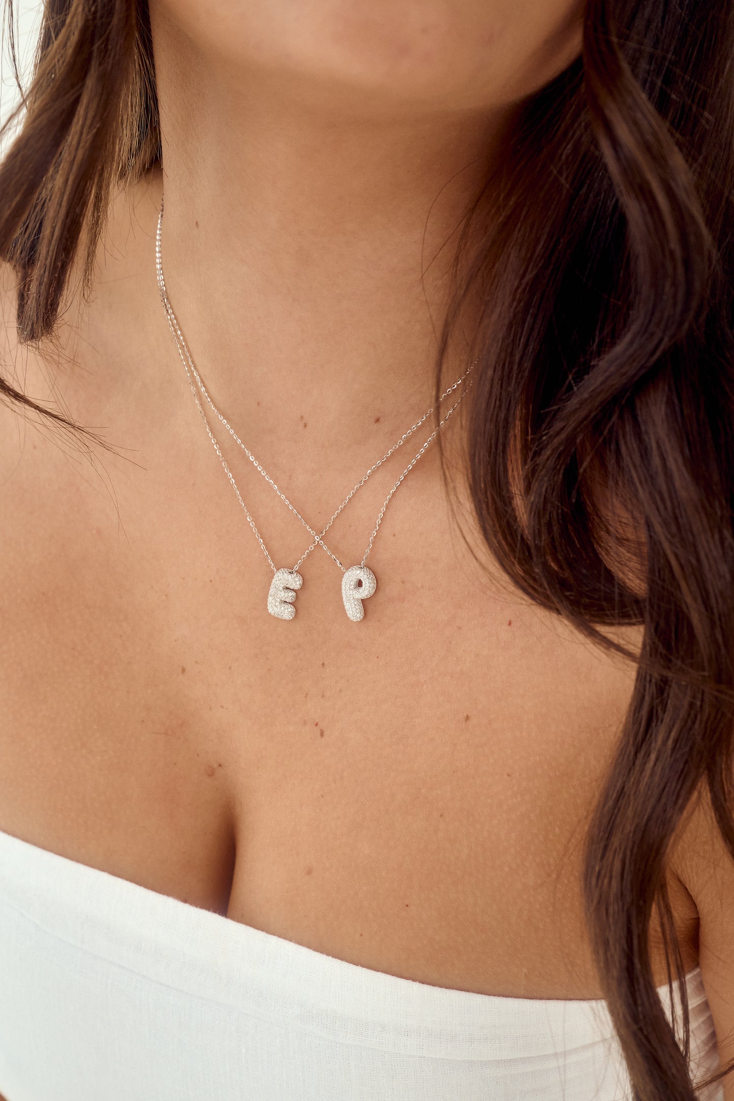 BUBBLE initial necklace